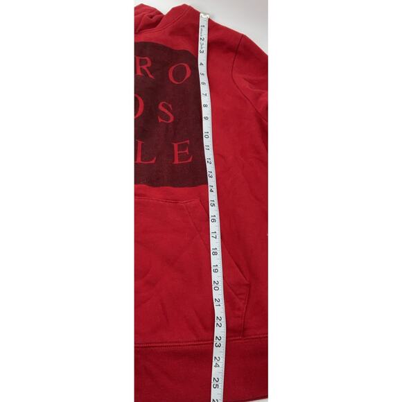 Aeropostale Hoodie Sweatshirt Men's Size L Red Graphic Logo - Picture 11 of 12